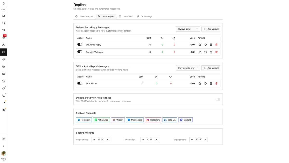 How do auto-replies improve response times?
